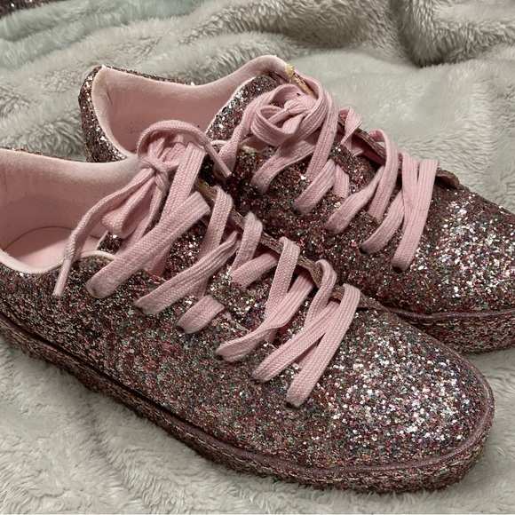 ALDO - pink heavy glitter - size 7 - Picture 1 of 3